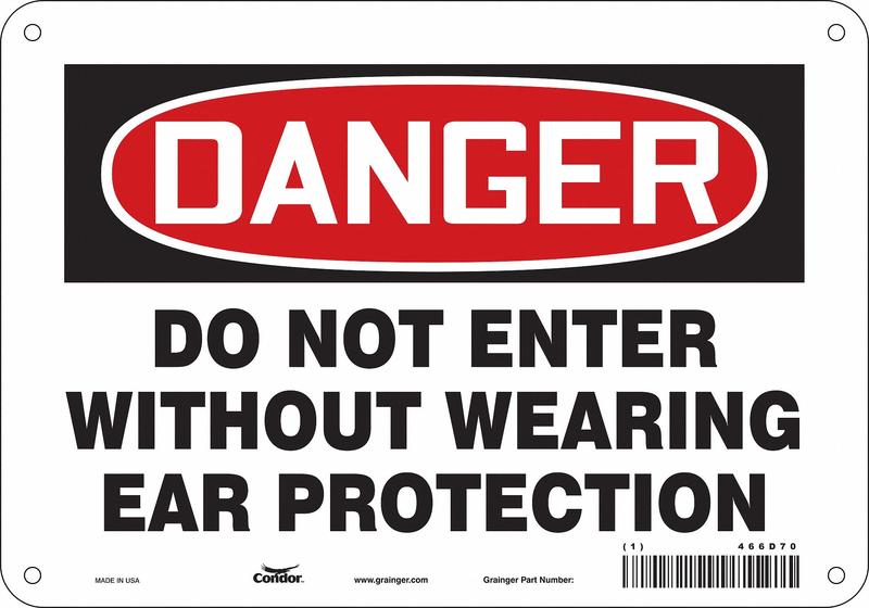 Safety Sign 7 inx10 in Polyethylene MPN:466D70