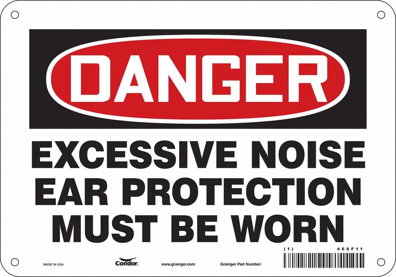 Safety Sign 7 inx10 in Polyethylene MPN:466F11