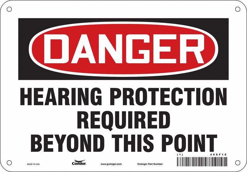 Safety Sign 7 inx10 in Polyethylene MPN:466F18