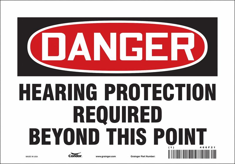 Safety Sign 7 inx10 in Vinyl MPN:466F21