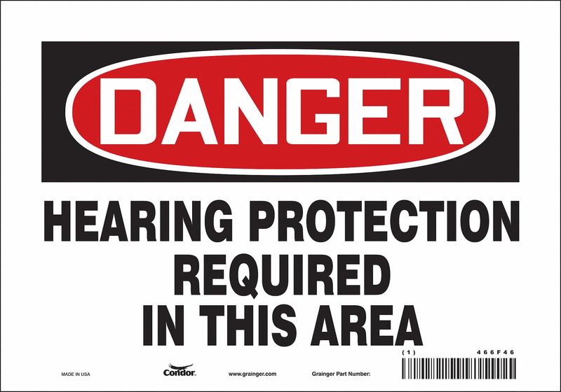 Safety Sign 7 inx10 in Vinyl MPN:466F46