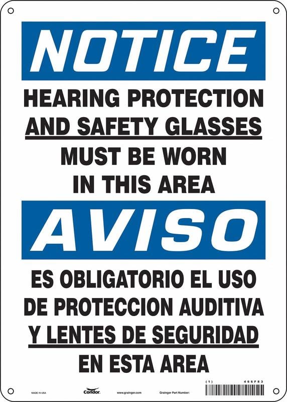 Safety Sign 14 inx10 in Polyethylene MPN:466F83