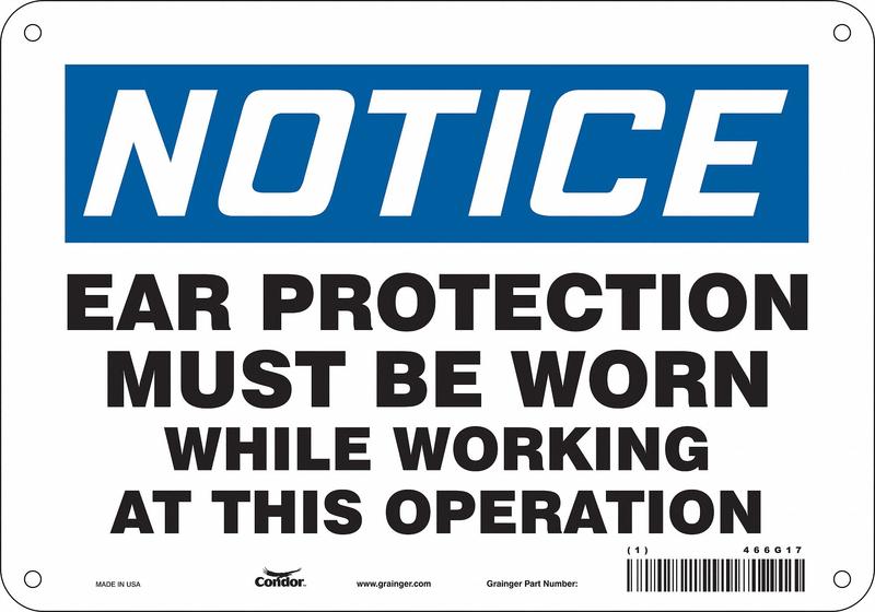 Safety Sign 7 inx10 in Polyethylene MPN:466G17