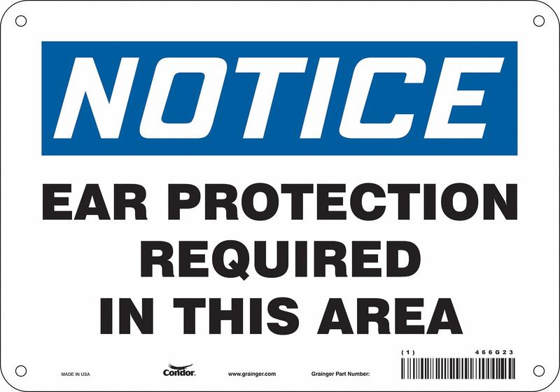 Safety Sign 7 inx10 in Polyethylene MPN:466G23