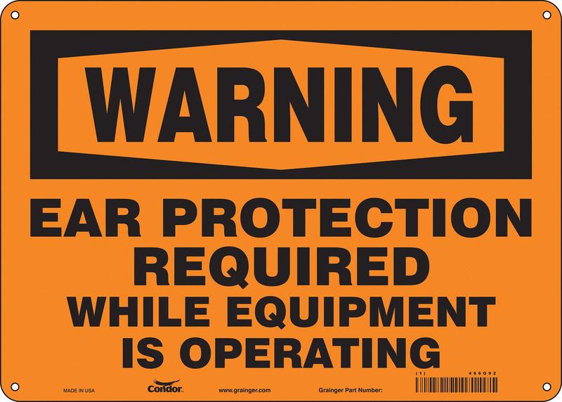 Safety Sign 10 inx14 in Aluminum MPN:466G92