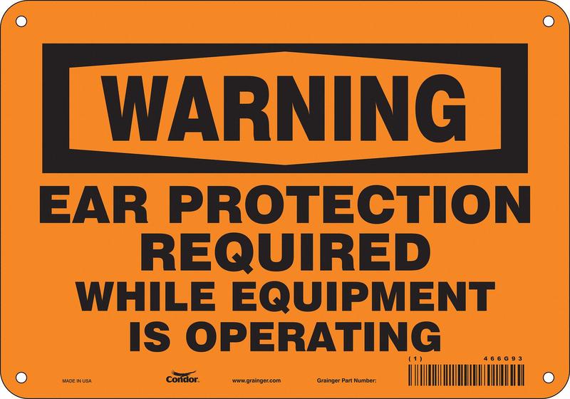 Safety Sign 7 inx10 in Polyethylene MPN:466G93