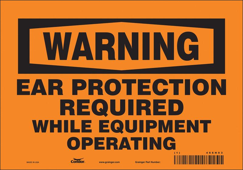 Safety Sign 7 inx10 in Vinyl MPN:466H03