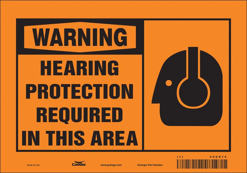 Safety Sign 7 inx10 in Vinyl MPN:466H15