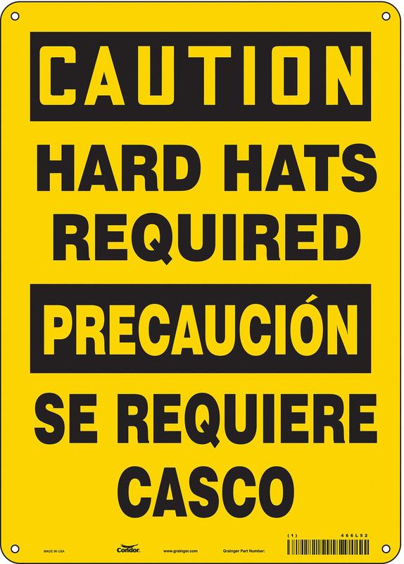 Safety Sign 14 inx10 in Aluminum MPN:466L52