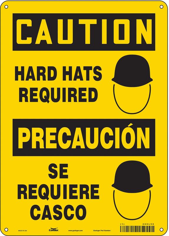 Safety Sign 14 inx10 in Polyethylene MPN:466L56