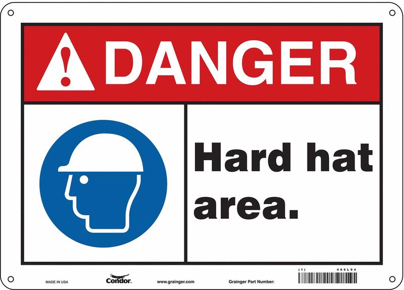 Safety Sign 10 inx14 in Aluminum MPN:466L94