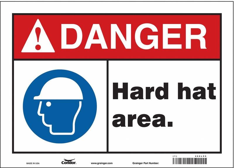 Safety Sign 10 inx14 in Vinyl MPN:466L99