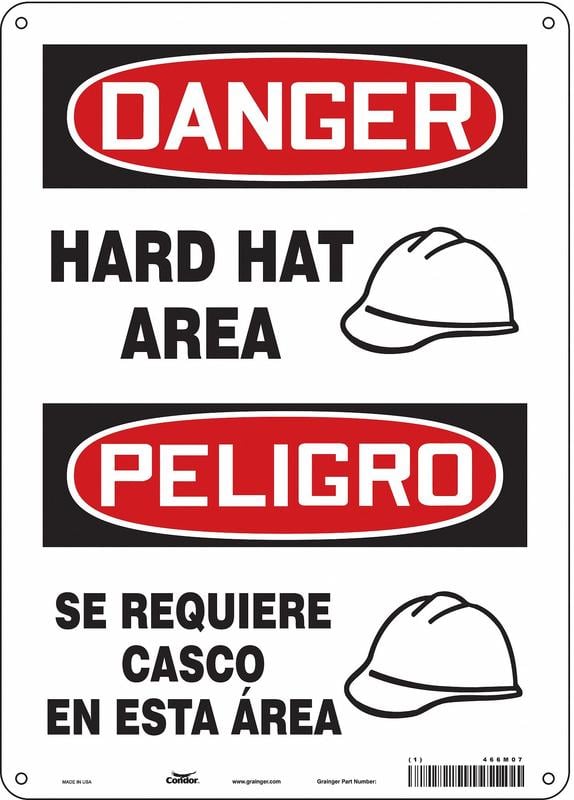 Safety Sign 14 inx10 in Aluminum MPN:466M07