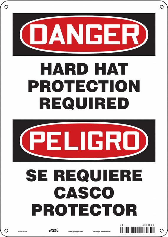 Safety Sign 14 inx10 in Aluminum MPN:466M23