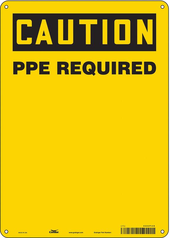 Safety Sign 14 inx10 in Aluminum MPN:466P40