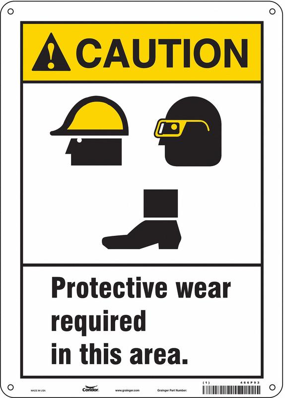 Safety Sign 14 inx10 in Aluminum MPN:466P93