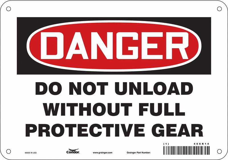 Safety Sign 7 in x 10 in Aluminum MPN:466R14