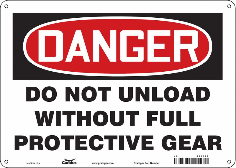 Safety Sign 10 in x 14 in Aluminum MPN:466R15