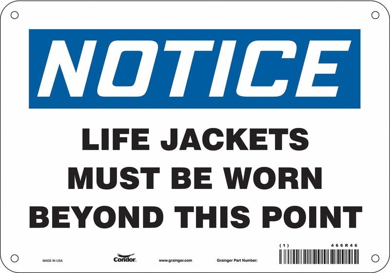 Safety Sign 7 in x 10 in Aluminum MPN:466R46