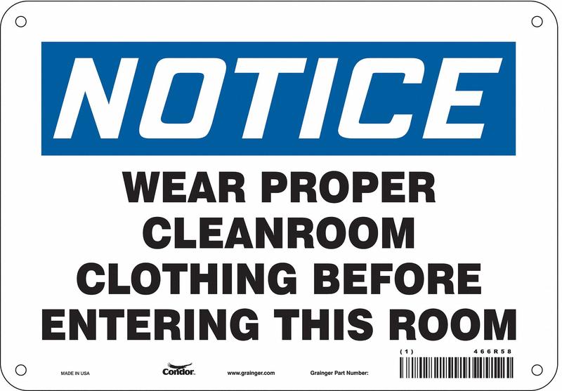Safety Sign 7 in x 10 in Aluminum MPN:466R58