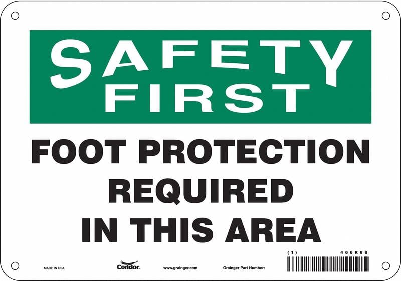 Safety Sign 7 in x 10 in Polyethylene MPN:466R68