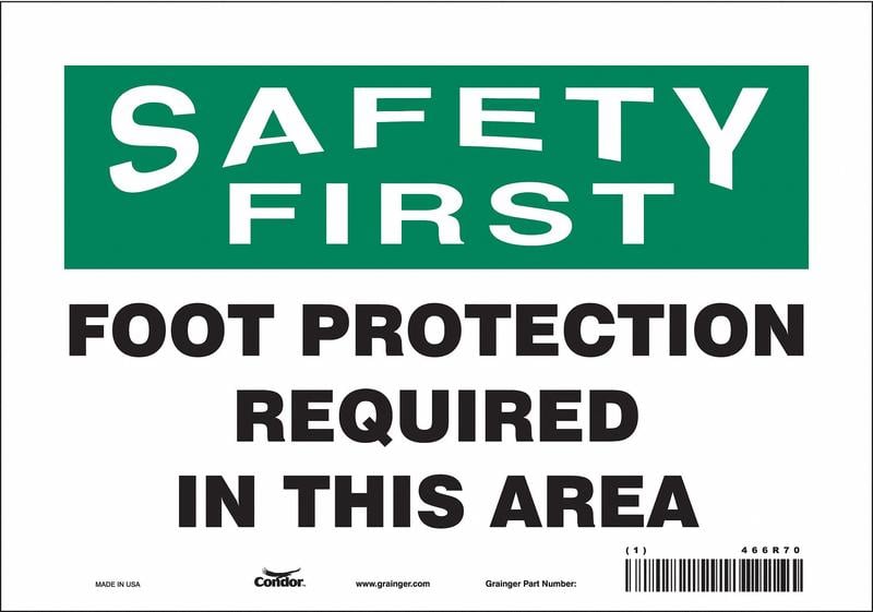 Safety Sign 7 in x 10 in Vinyl MPN:466R70