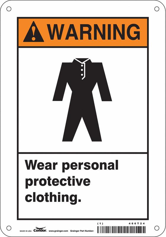 Safety Sign 10 in x 7 in Polyethylene MPN:466T24