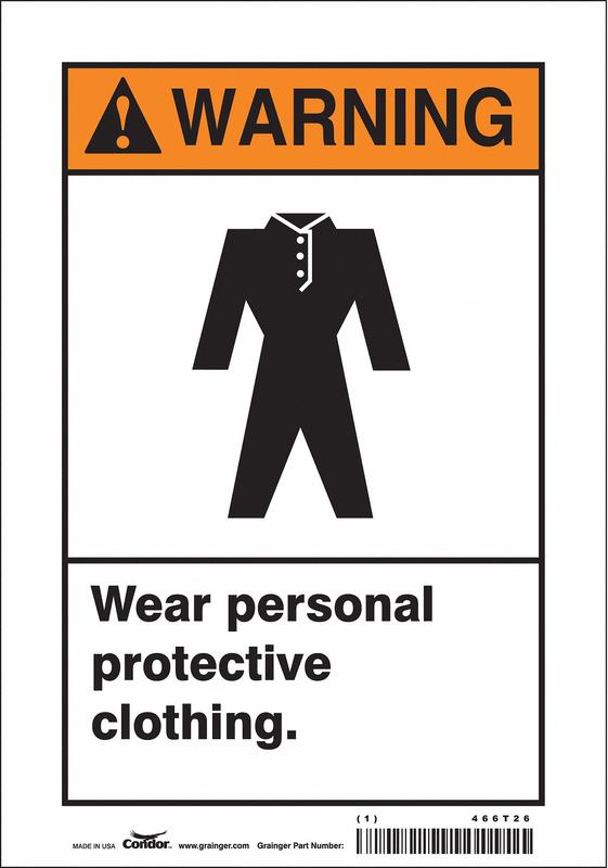 Safety Sign 10 in x 7 in Vinyl MPN:466T26