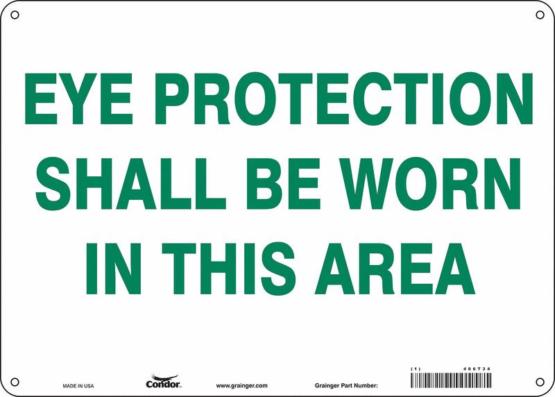 Safety Sign 10 in x 14 in Aluminum MPN:466T34