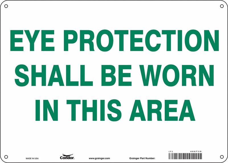 Safety Sign 10 inx14 in Vinyl MPN:466T39