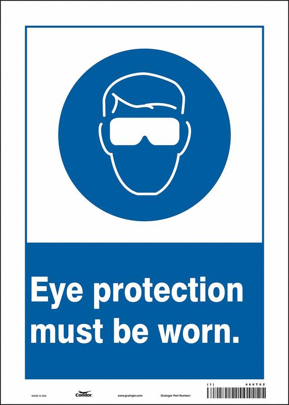 Safety Sign 14 inx10 in Vinyl MPN:466T62