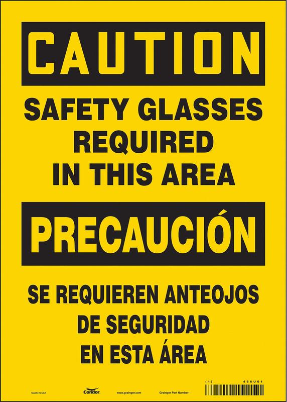 Safety Sign 14 inx10 in Vinyl MPN:466U01