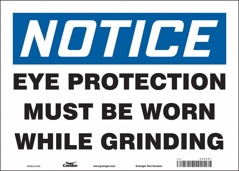 Safety Sign 10 inx14 in Vinyl MPN:466Z81