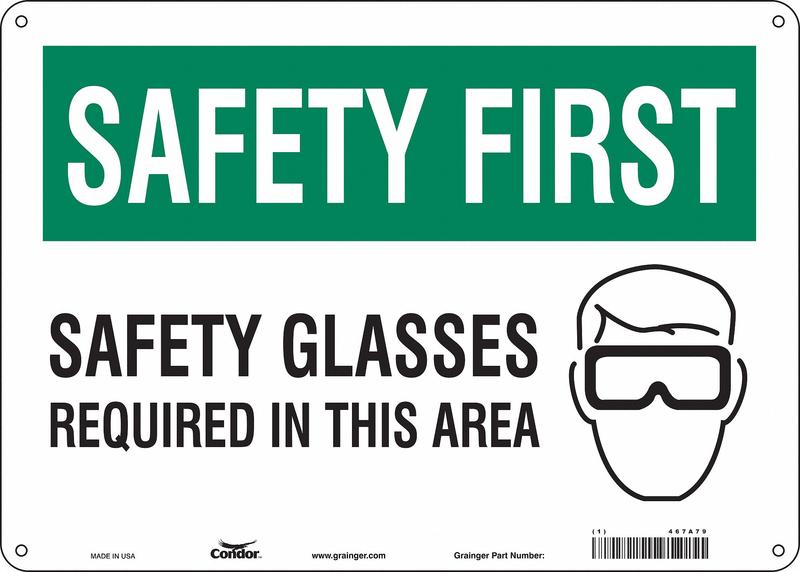 Safety Sign 10 inx14 in Polyethylene MPN:467A79