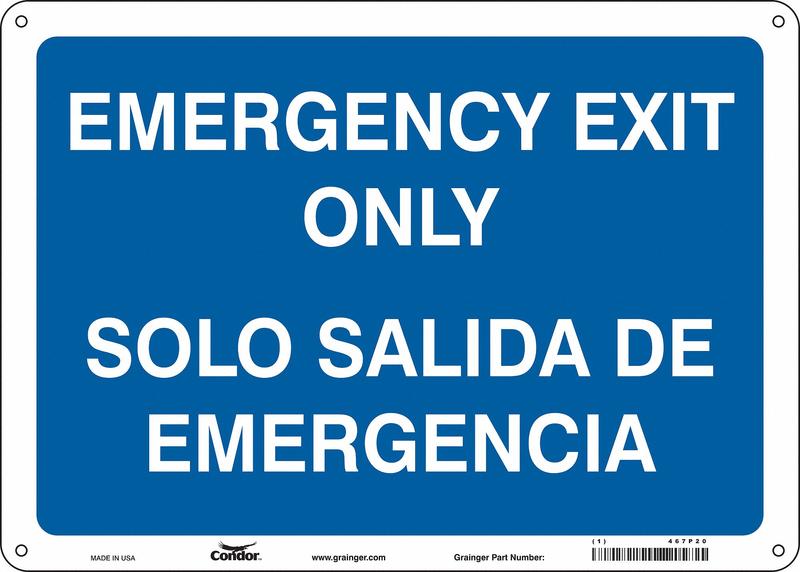 J9233 Safety Sign 10 in x 14 in Aluminum MPN:467P20