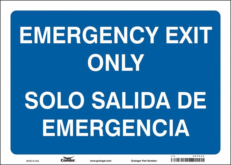 J9233 Safety Sign 10 in x 14 in Vinyl MPN:467P22