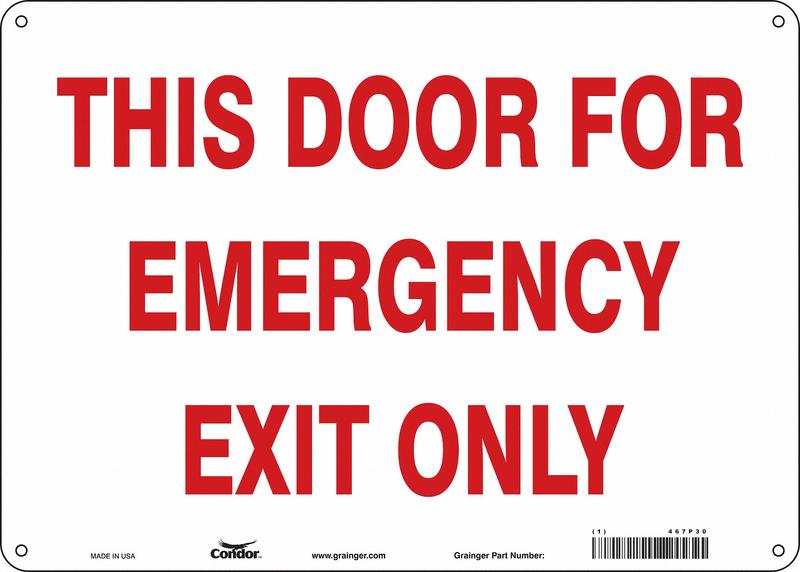 Safety Sign 10 in x 14 in Aluminum MPN:467P30