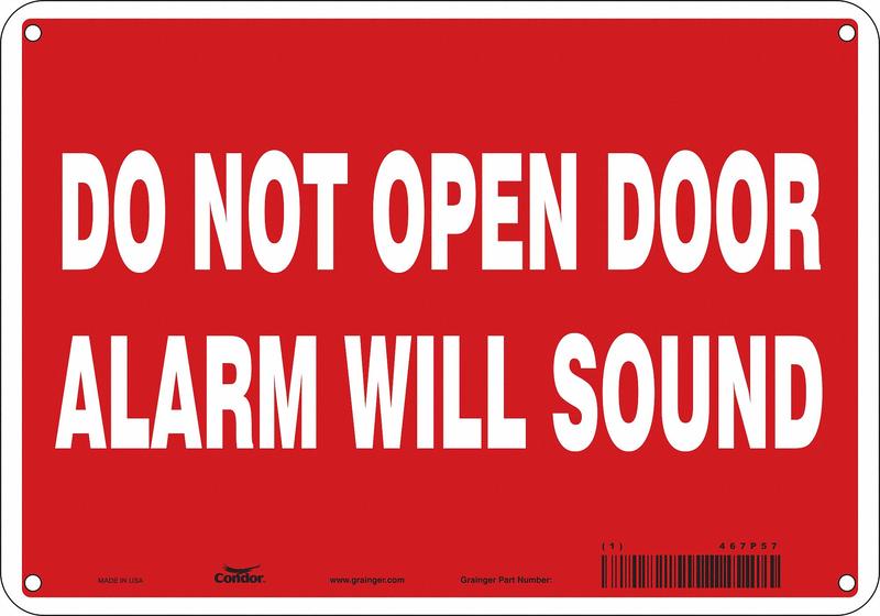 Safety Sign 7 in x 10 in Aluminum MPN:467P57