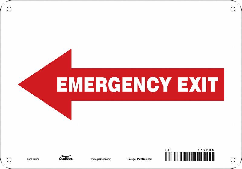 Safety Sign 7 in x 10 in Aluminum MPN:467P86