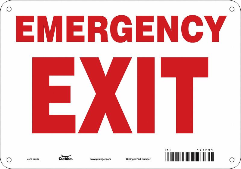 Safety Sign 7 in x 10 in Aluminum MPN:467P91