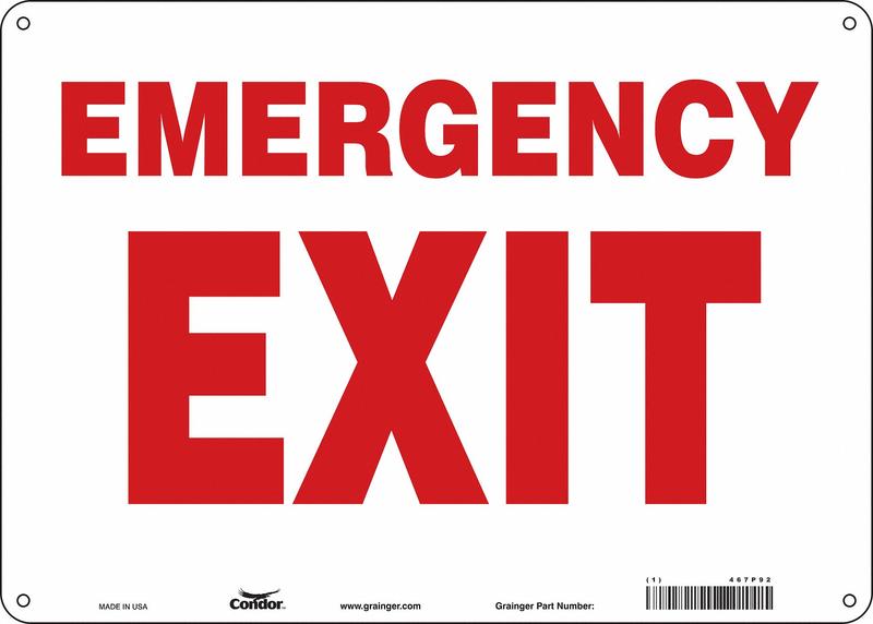 Safety Sign 10 in x 14 in Aluminum MPN:467P92