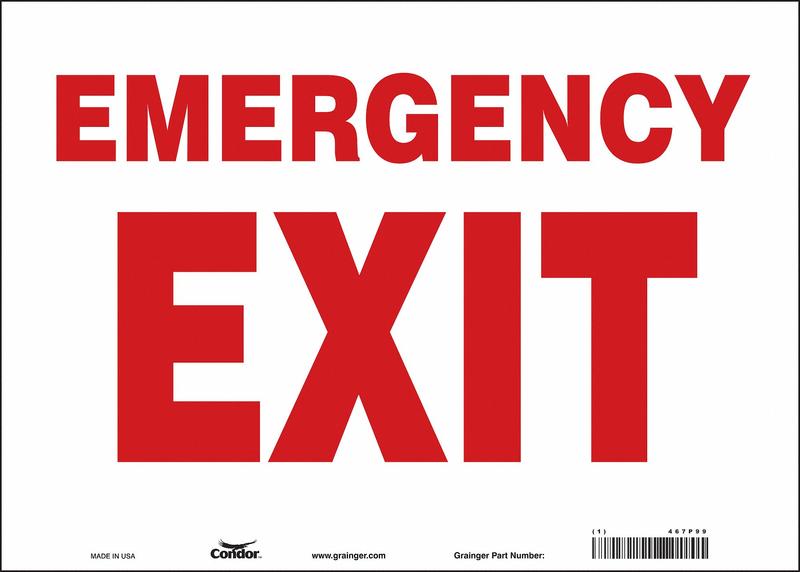 Safety Sign 10 in x 14 in Vinyl MPN:467P99