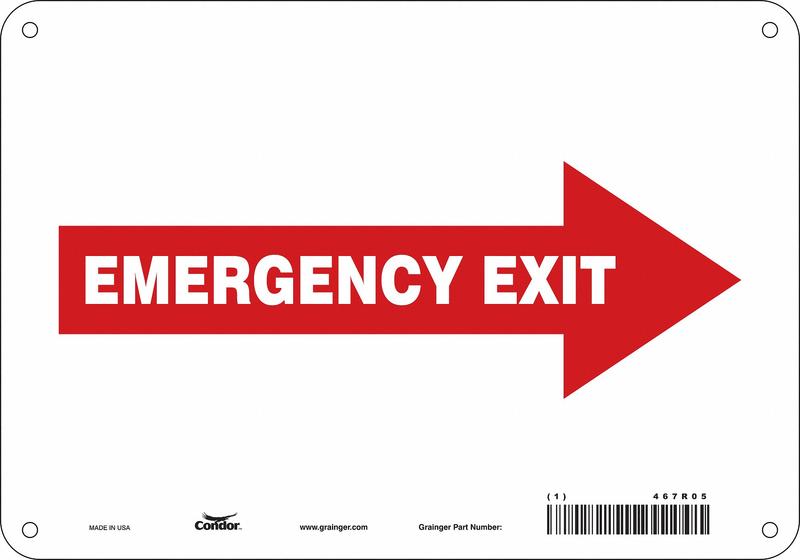 Safety Sign 7 in x 10 in Aluminum MPN:467R05