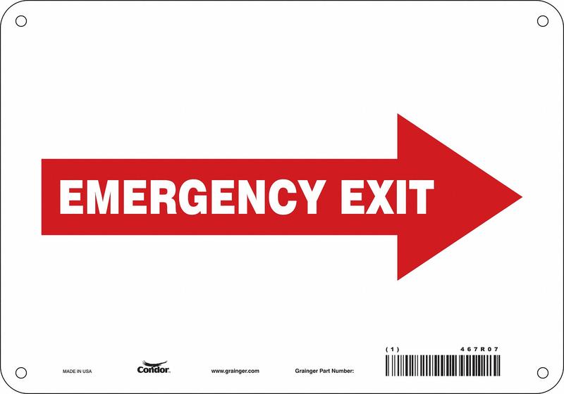 Safety Sign 7 in x 10 in Polyethylene MPN:467R07