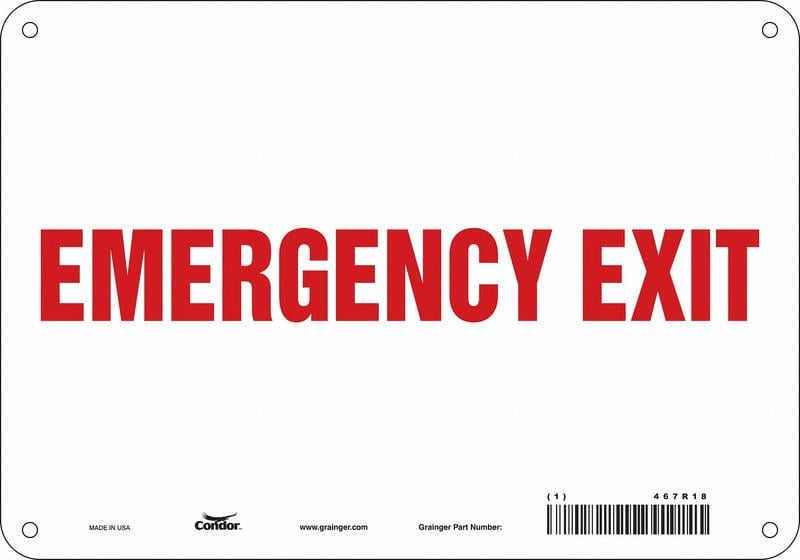 Safety Sign 7 in x 10 in Aluminum MPN:467R18