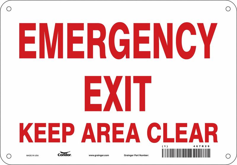 Safety Sign 7 in x 10 in Aluminum MPN:467R29