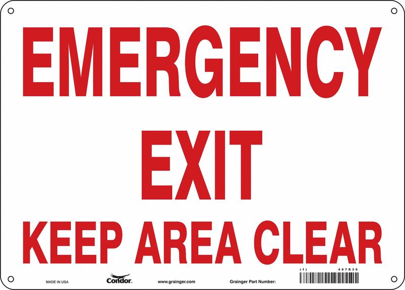 Safety Sign 10 in x 14 in Aluminum MPN:467R30