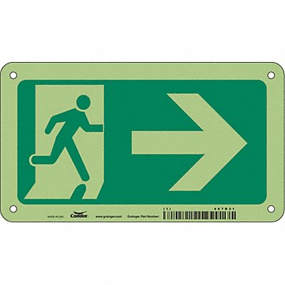 Safety Sign 4 1/2 in x 8 in Aluminum MPN:467R31