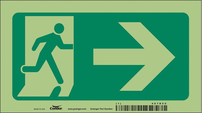 Safety Sign 4 1/2 in x 8 in Aluminum MPN:467R50