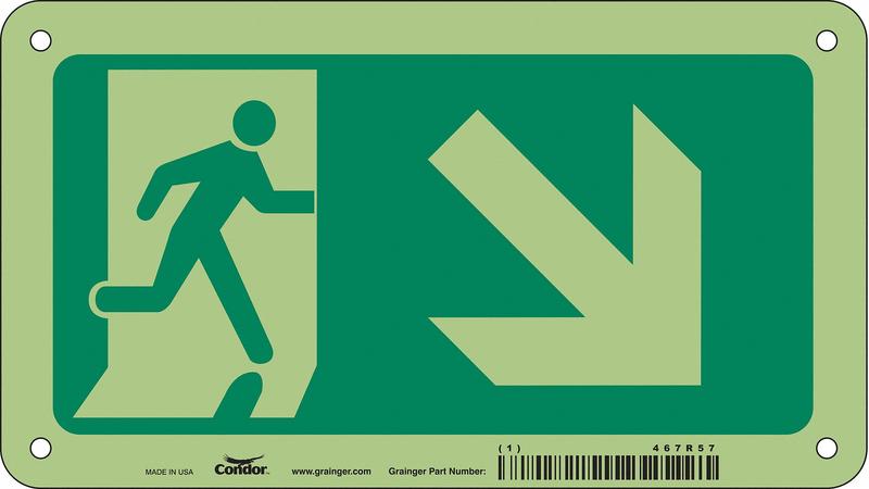 Safety Sign 4 1/2 in x 8 in Aluminum MPN:467R57